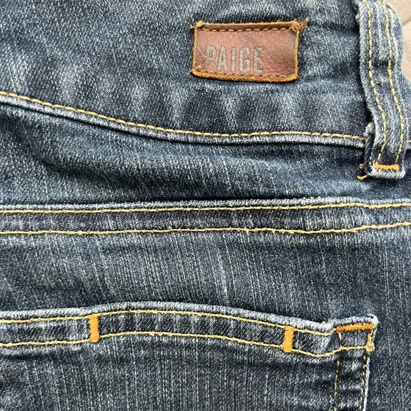 PAIGE Hidden Hills Womens Straight Jean Size Dark Wash Mid-Rise Size 27 boot - Picture 4 of 6